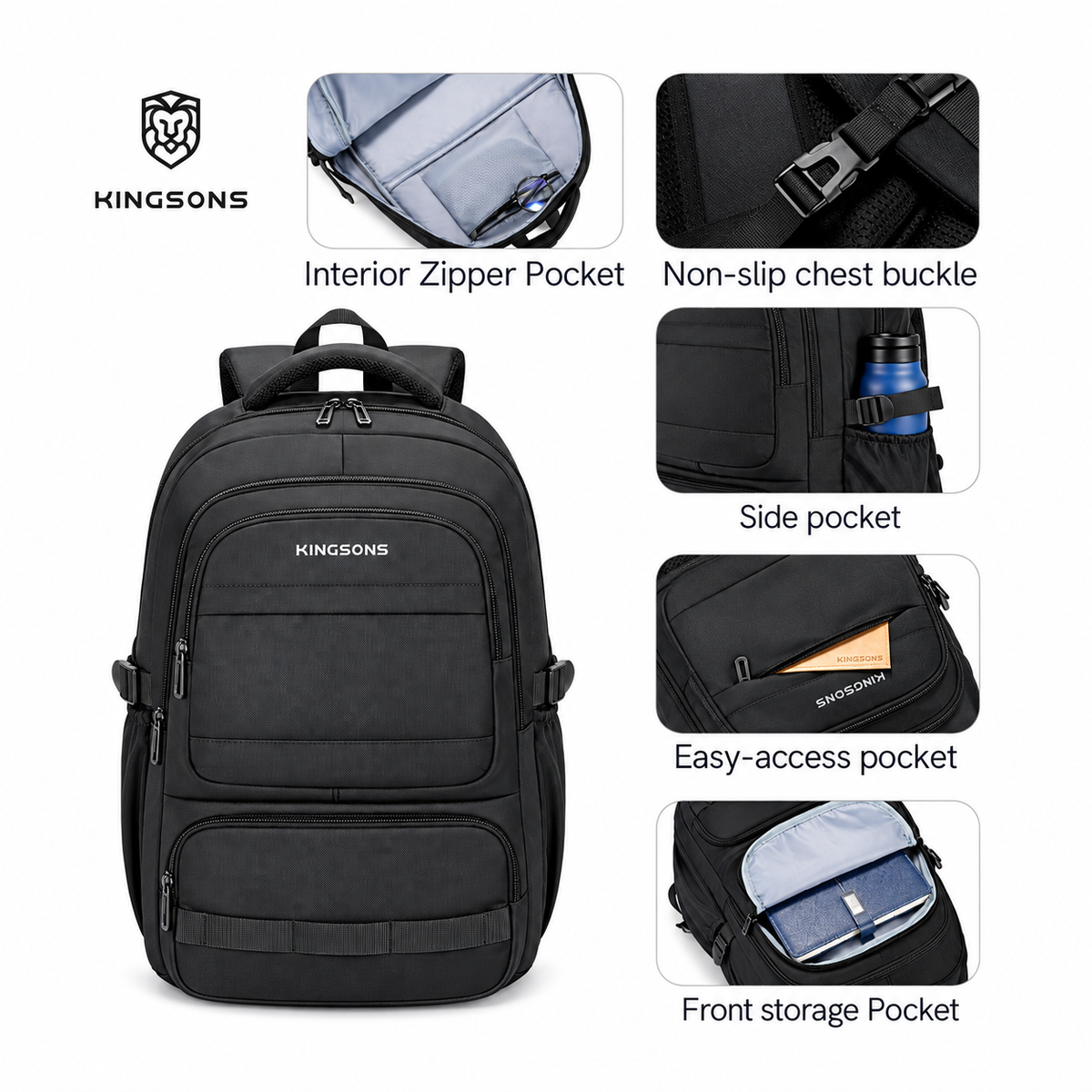 KINGSONS - MEGATRON SCHOLAR BACKPACK NOIR - KS25327